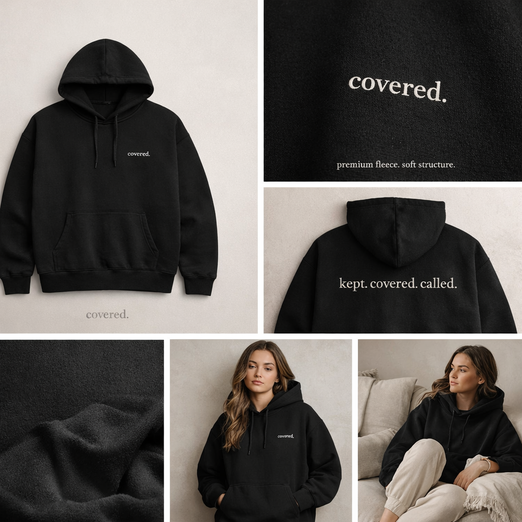 covered. hoodie